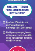 Bunting Program Imunisasi HPV Kebangsaan KKM